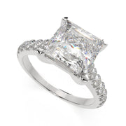 Ginevra Princess Cut Tapered Engagement Ring Setting - Nivetta